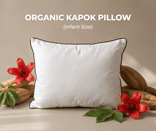 Natural Kapok Cotton Toddlers Pillow (Semal) For (6 Months - 3 Yr) | White | Gentle Support