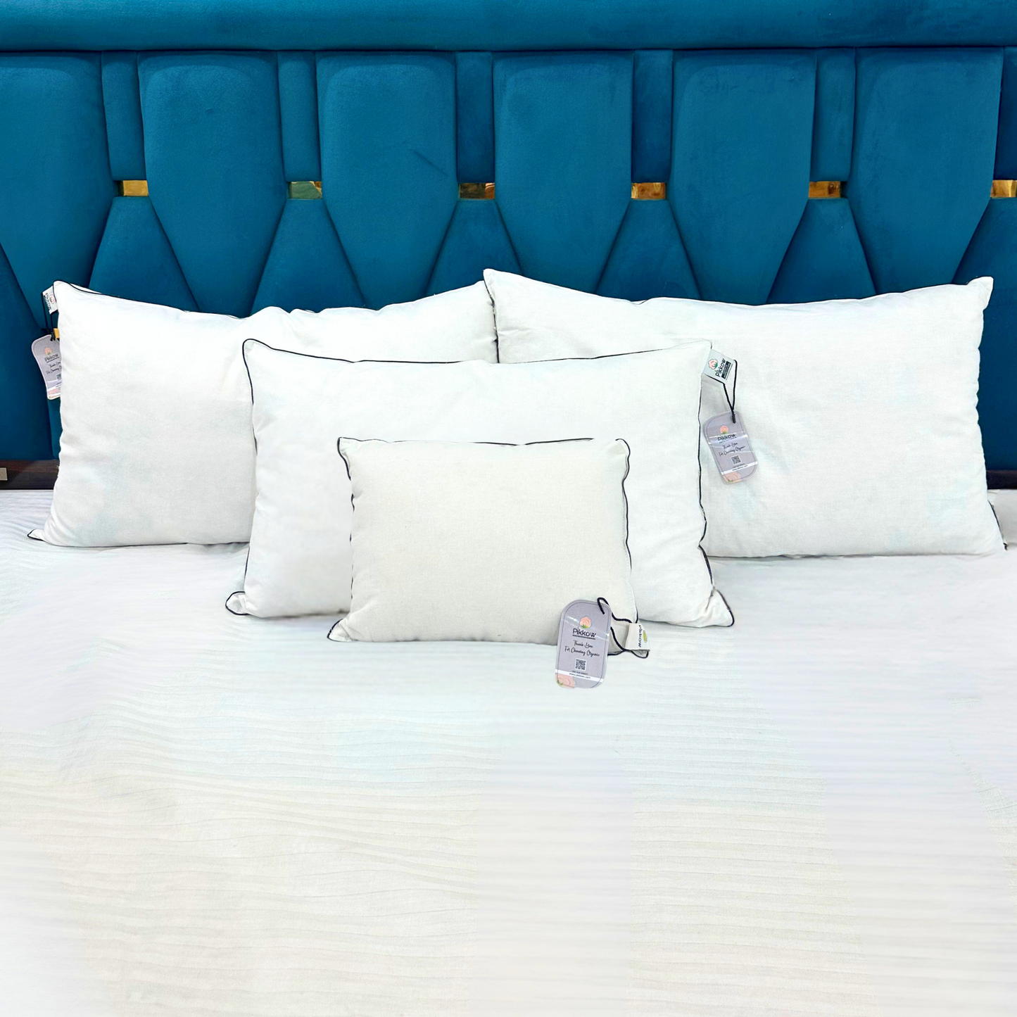 Organic Kapok Pillows in all sizes – Kids, Standard, Queen, and King – filled with premium kapok fiber