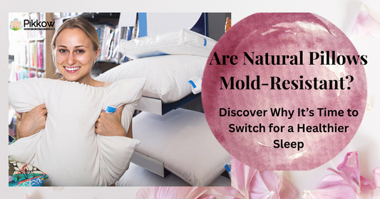 Eco-friendly organic wool pillow with breathable fabric, highlighting benefits of natural pillows and pillow mold prevention.