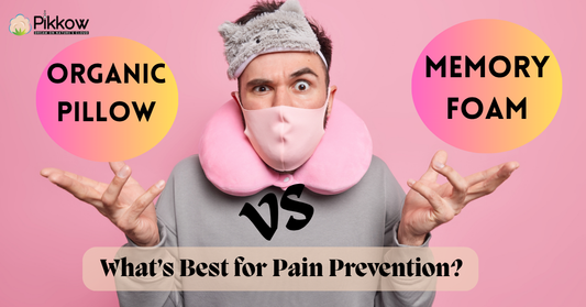 Side-by-side comparison of organic kapok pillow vs memory foam pillow features