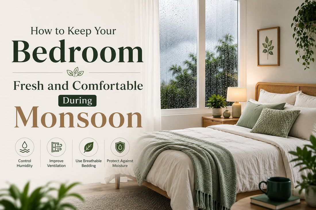 nice and cosy bedrom during the monsoon rain