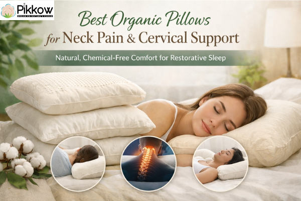 Organic kapok pillow supporting cervical spine alignment