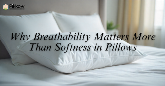 White kapok pillow offering breathable comfort and temperature regulation