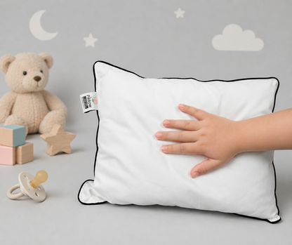 Natural Kapok Cotton Toddlers Pillow (Semal) For (6 Months - 3 Yr) | White | Gentle Support