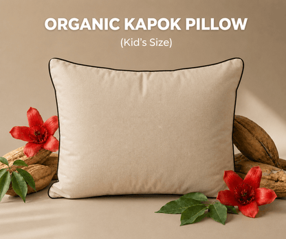 Natural Kapok Cotton Kids Pillow (Semal) For (3 Yr- 12 Yr) | White | Gentle Support