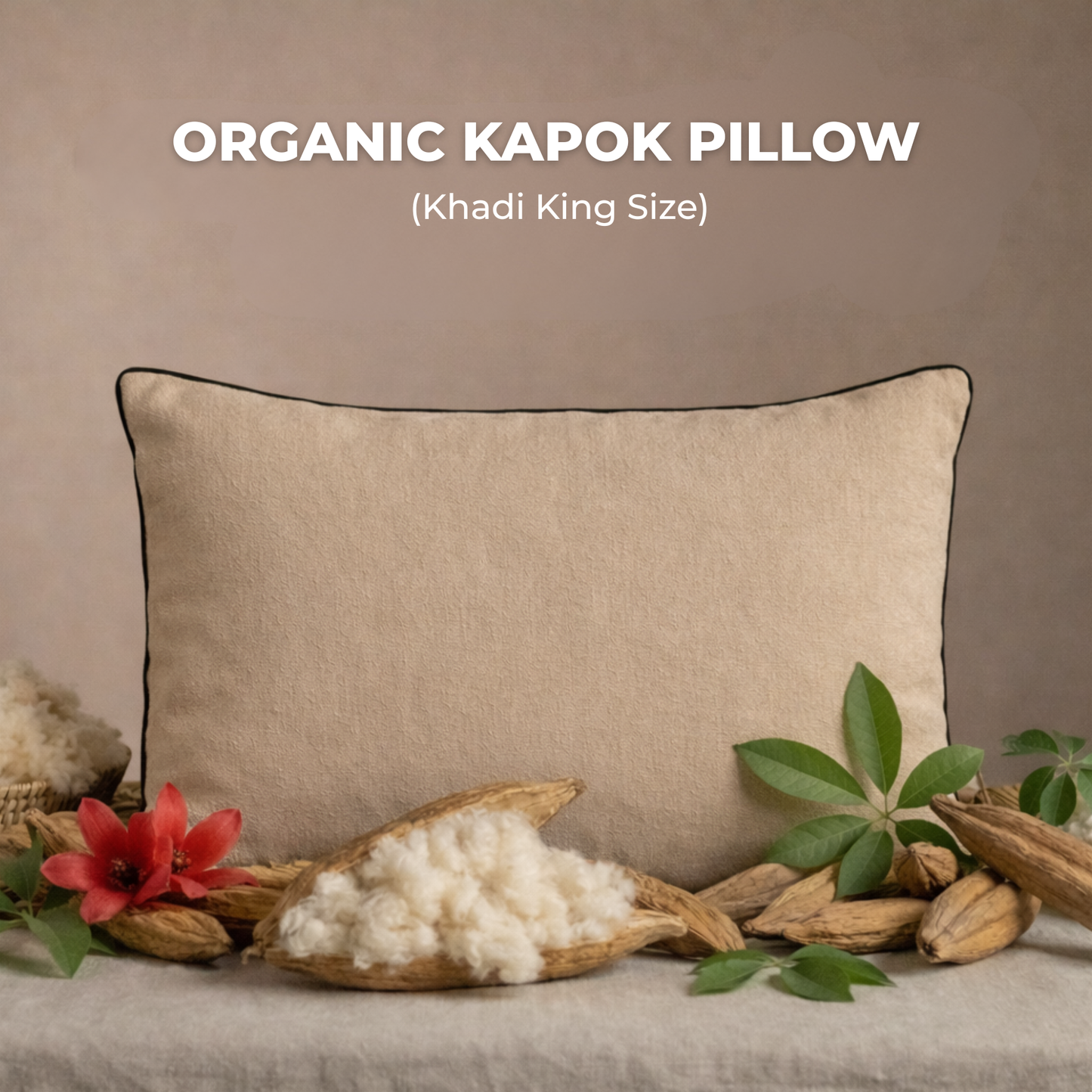 Organic Cotton Pillow | Kapok Pillow | King Size