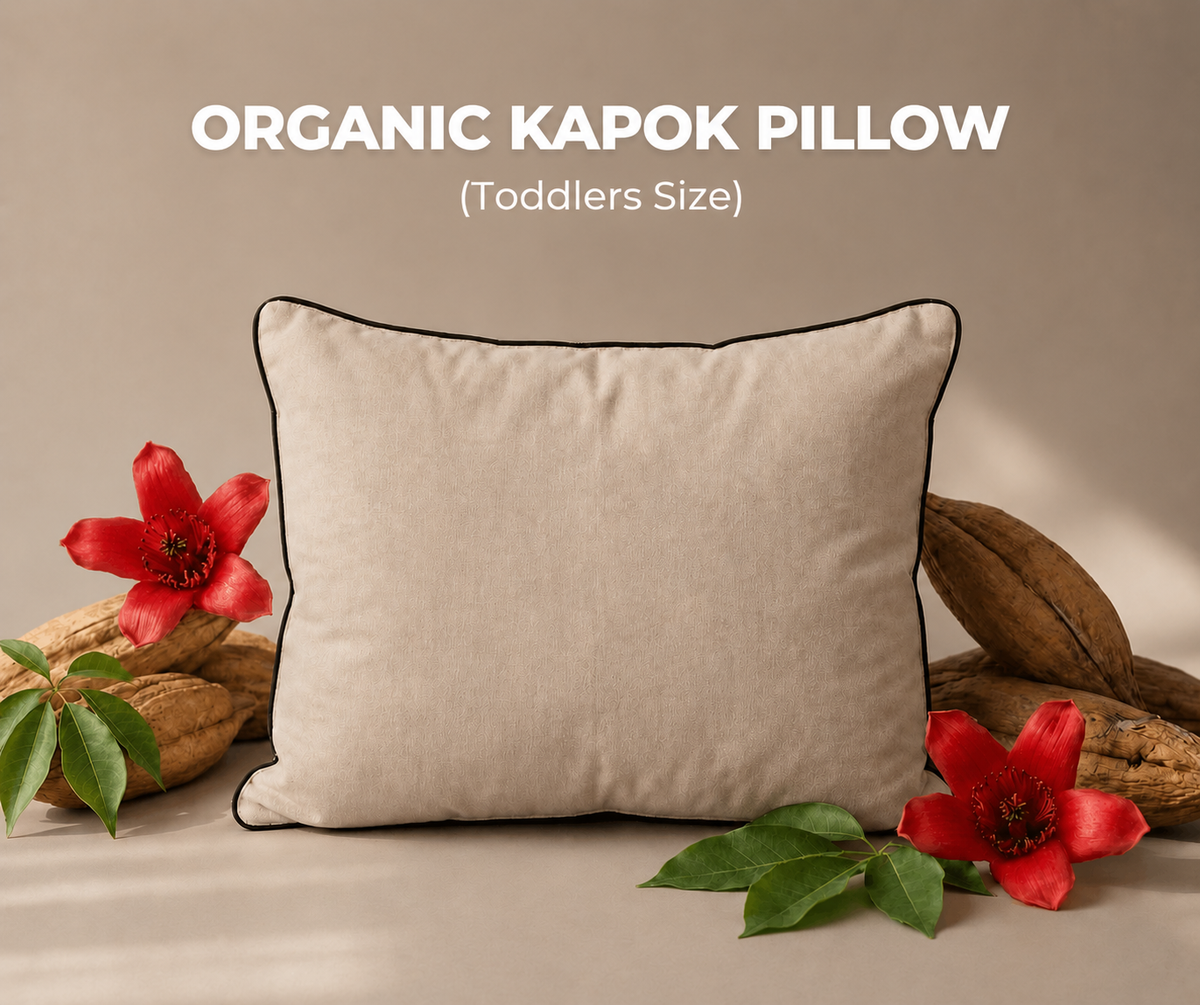 Natural Kapok Cotton Toddlers Pillow (Semal) For (6 Months - 3 Yr) | White | Gentle Support